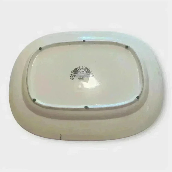 Antique Blue Willow Transferware Ironstone Platter Staffordshire England - Picture 4 of 6